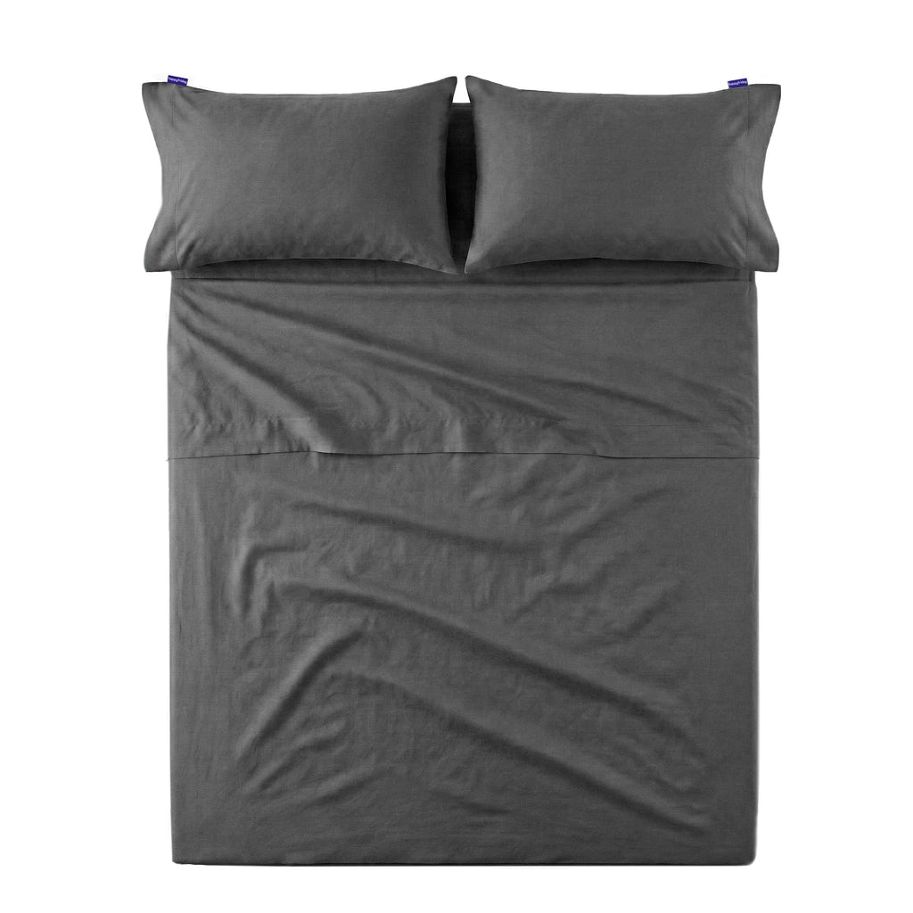 Dark Grey Basic Flat Sheet