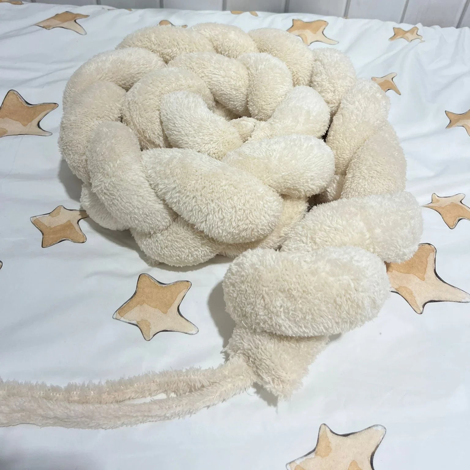 Resguardo de Berço entrançado com Formato de Ursinho de Pelúcia 210cm | Segurança para Bebés