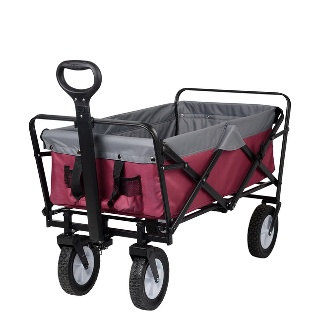Carrito de jardín plegable 100 L | 4 ruedas giratorias 180° (carga 80 kg)CarritosSporting Goods > Outdoor Recreation > Camping & Hiking