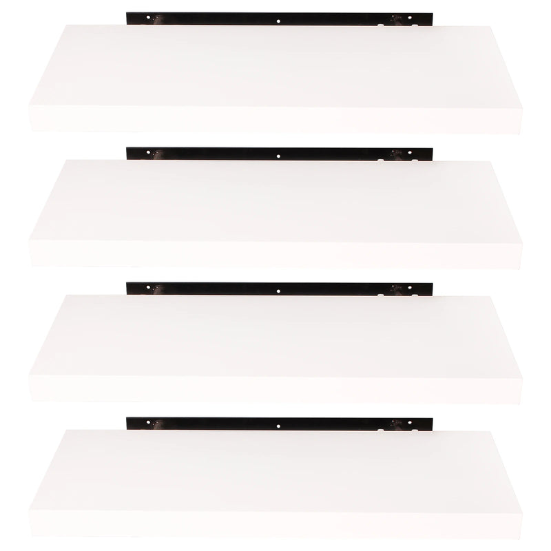 Set de 3 estantes flotantes de pared blancos de maderaEstantesFurniture > Shelving > Wall Shelves & Ledges > Floating Wall Shelves & Ledges