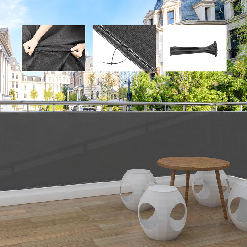 Malla de privacidad antracita para balcón o jardín con bridasMallasHardware > Fencing & Barriers > Fence Panels > Privacy Panels