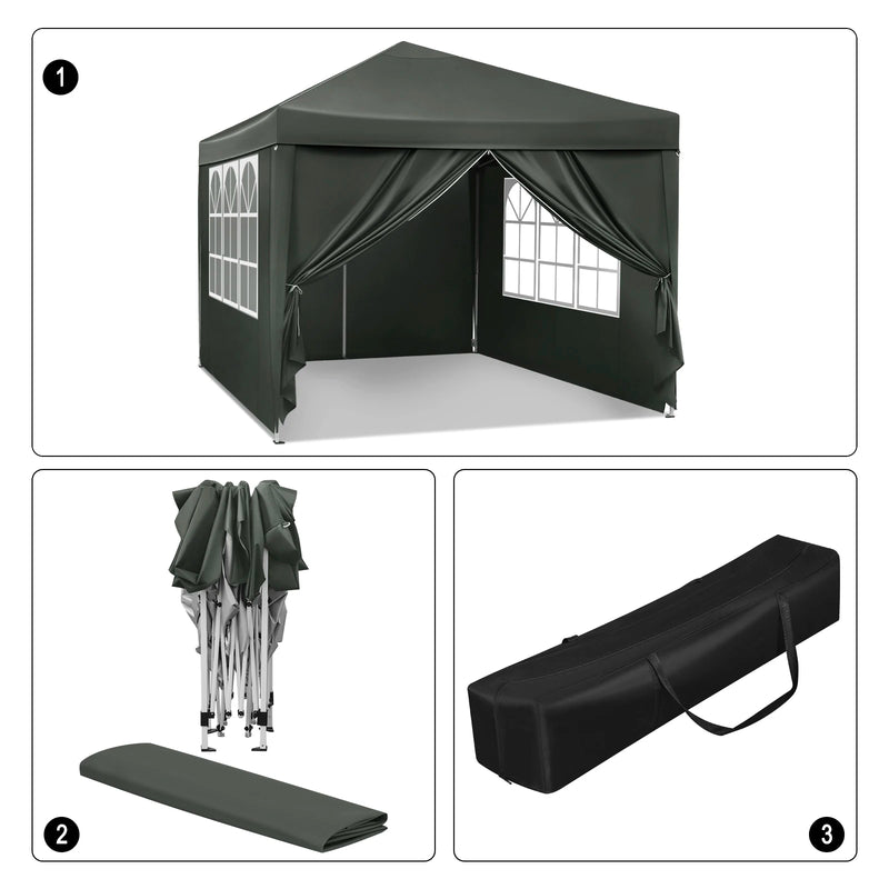 Carpa de jardín 3x3 m plegable, impermeable y con protección UVCarpasHome & Garden > Lawn & Garden > Outdoor Living > Outdoor Structures > Canopies & Gazebos > Gazebos