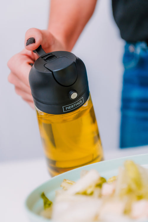 Pulverizador de óleo de dupla função – Pulverizador de cozinha anti-gotejamento