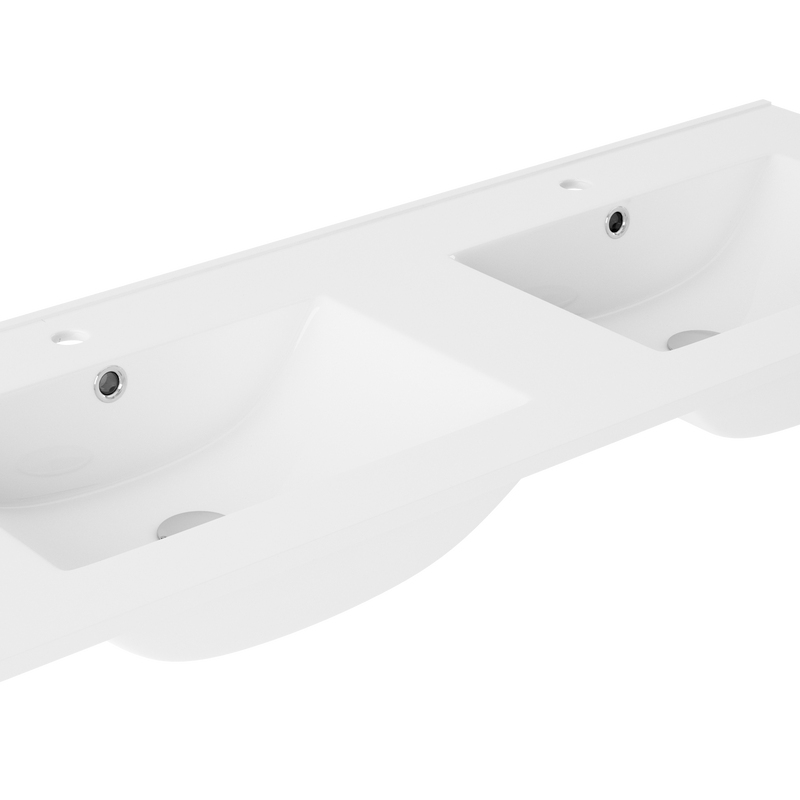 Mueble de baño con lavabo 120 cm negro con tiradores | 3_BP