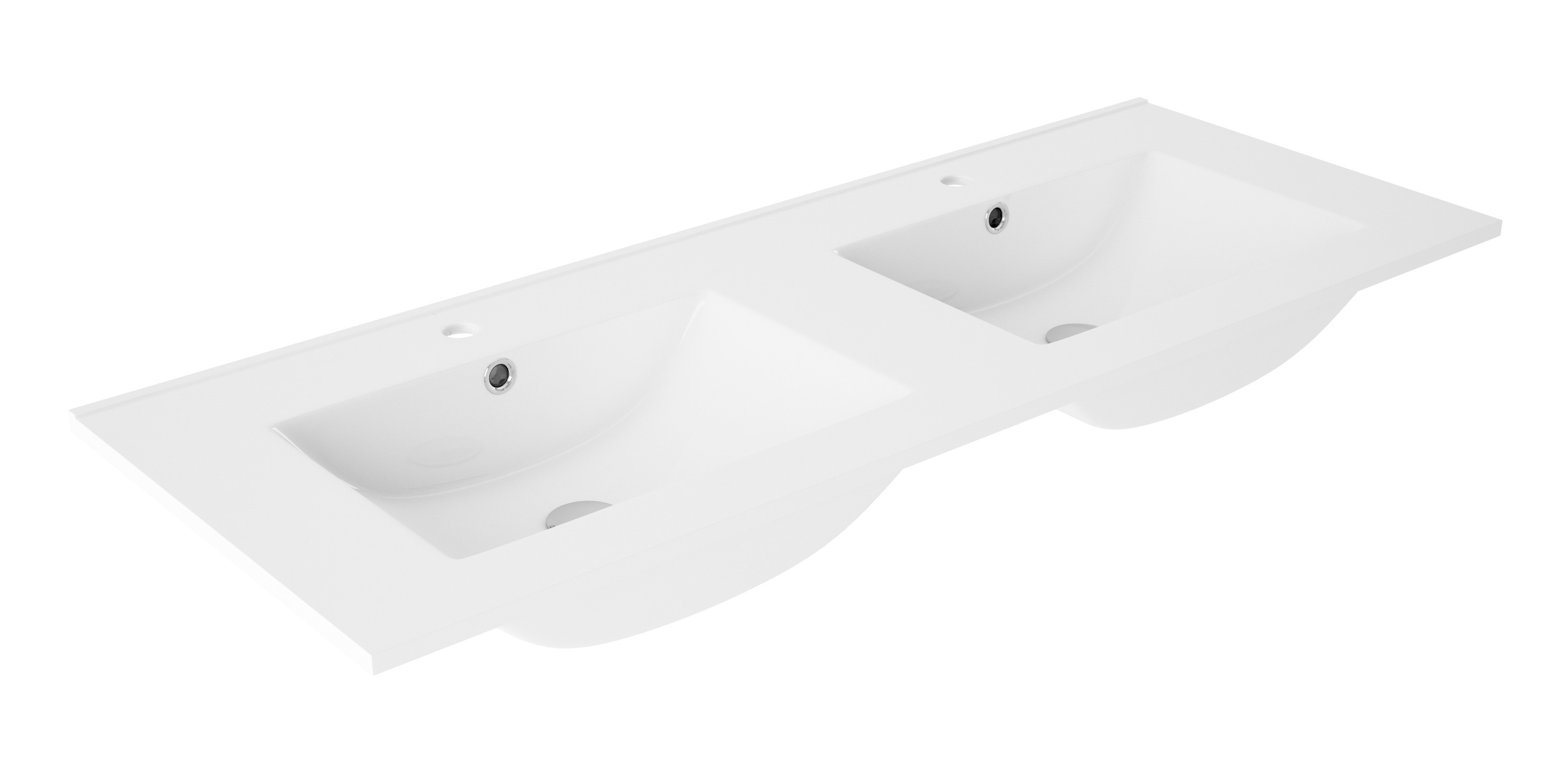 Mueble de baño con lavabo 120 cm negro con tiradores | 3_BP