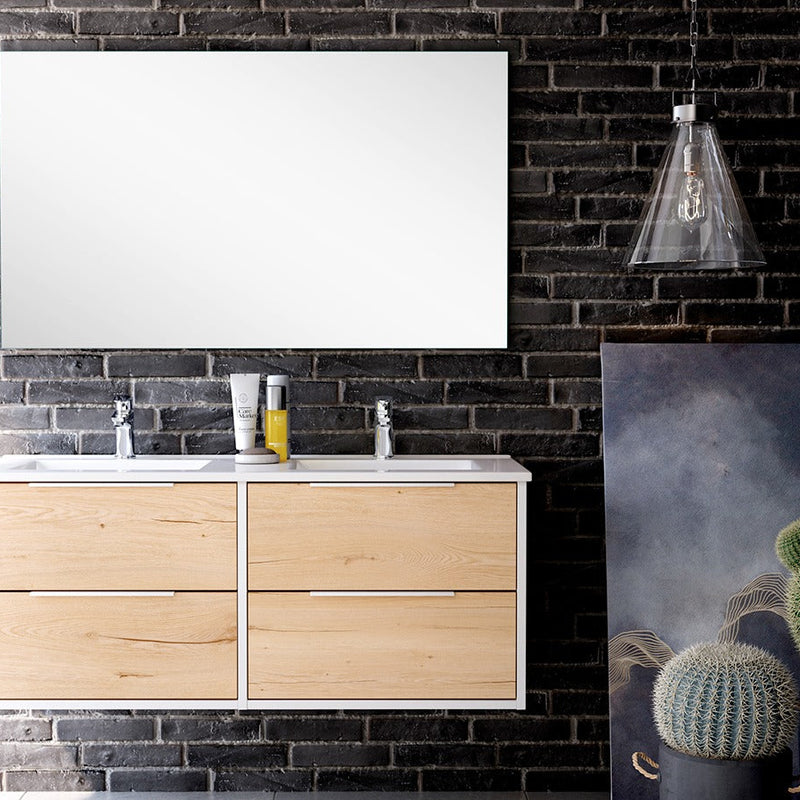 Mueble de baño completo 120 cm blanco con 4 cajones | 3_BP