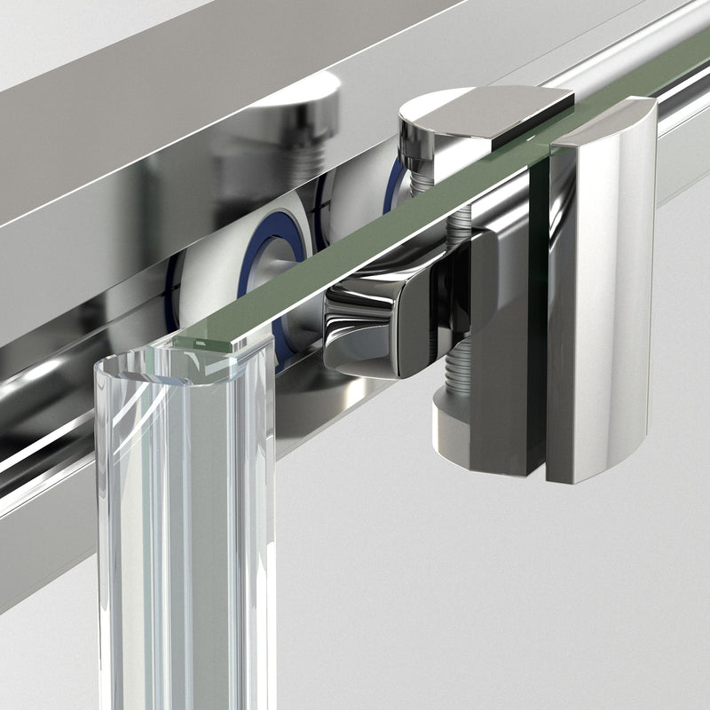 Mampara Ducha Rectangular | 2 Fijos 2 Correderas Cromo | 3_BP