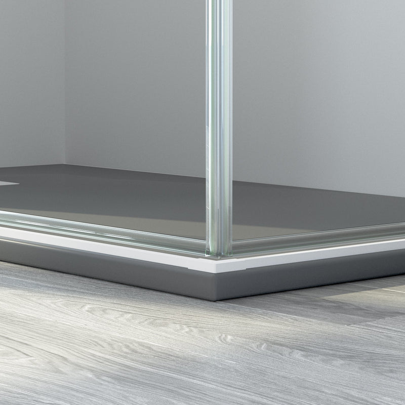 Mampara de ducha rectangular 2 fijas y 2 correderas blanco | 3_BP