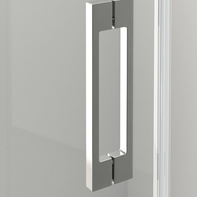 Mampara bañera con fijo y corredera cromada de cristal 6 mm | 3_BP