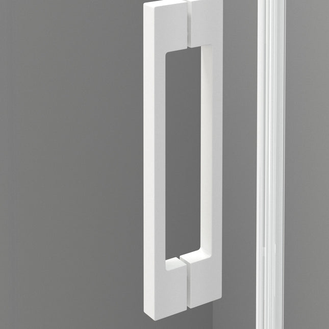 Mampara de ducha rectangular 2 fijas y 2 correderas blanco | 3_BP