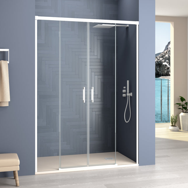 Mampara de ducha frontal 2 hojas fijas y 2 correderas | 3_BP