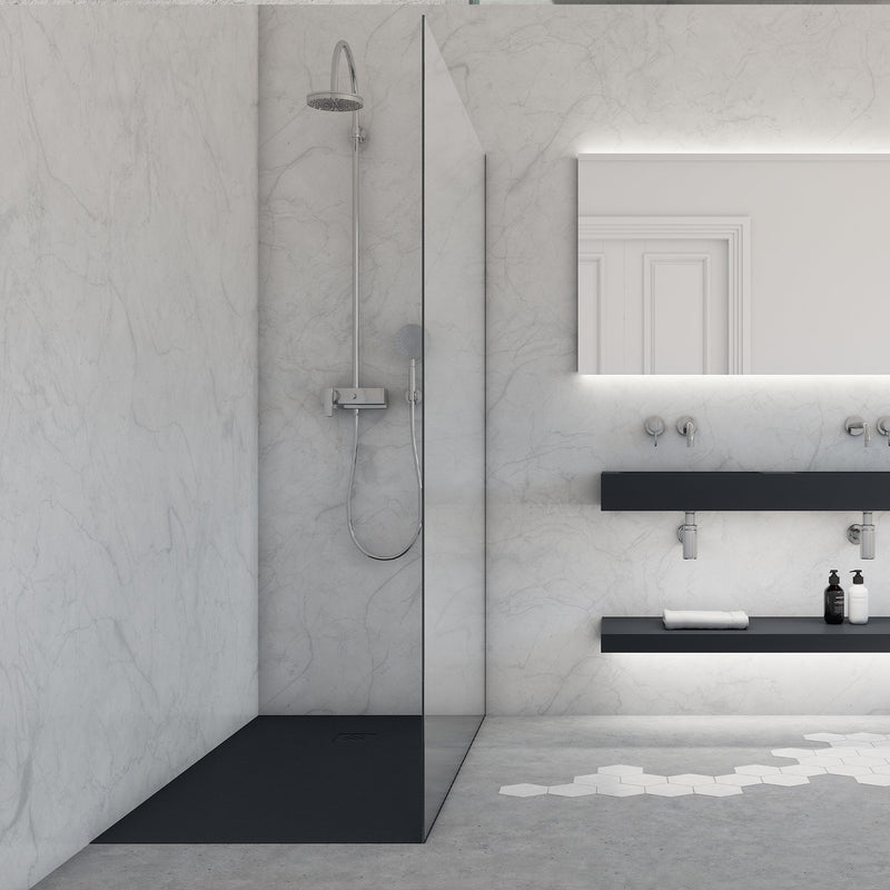 Plato de ducha extraplano gel coat grafito para baños | 3_BP