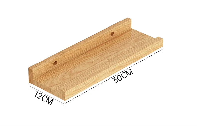 Estante rectangular de madera para colgar sin perforaciónEstantes