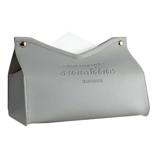 Colourful faux leather tissue box