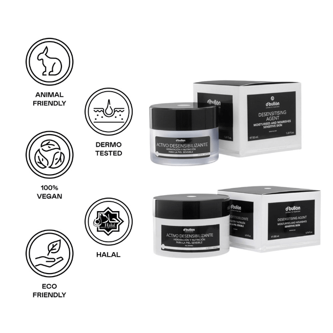 Activo facial desensibilizante para pieles sensibles