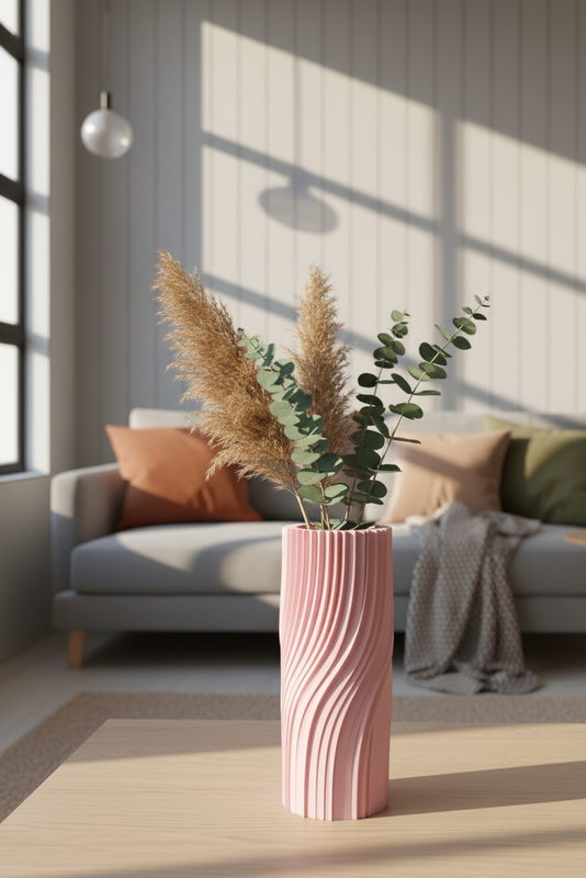 Jarrón minimalista ondulado,18cm | Florero escultural estilo nórdicoJARRÓNHome & Garden > Decor > Vases