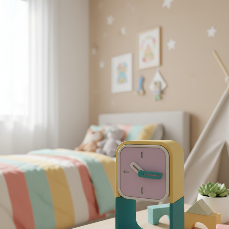 Reloj de Mesa Vertical Impreso en 3D: Diseño Moderno y Colorido con caja secreta trasera.RelojHome & Garden > Decor > Clocks > Desk & Shelf Clocks > Desk Clocks