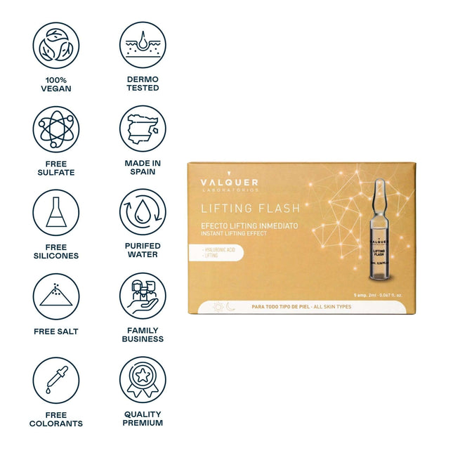 Ampollas lifting flash | efecto inmediato y prolongado