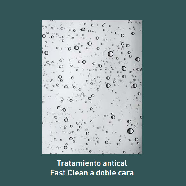 Mampara de bañera con puerta corredera y hoja fija blanca | 3_BP