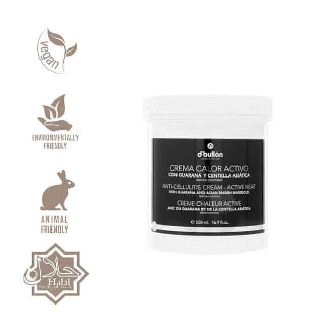 Crema corporal calor activo reduce contorno con guaraná