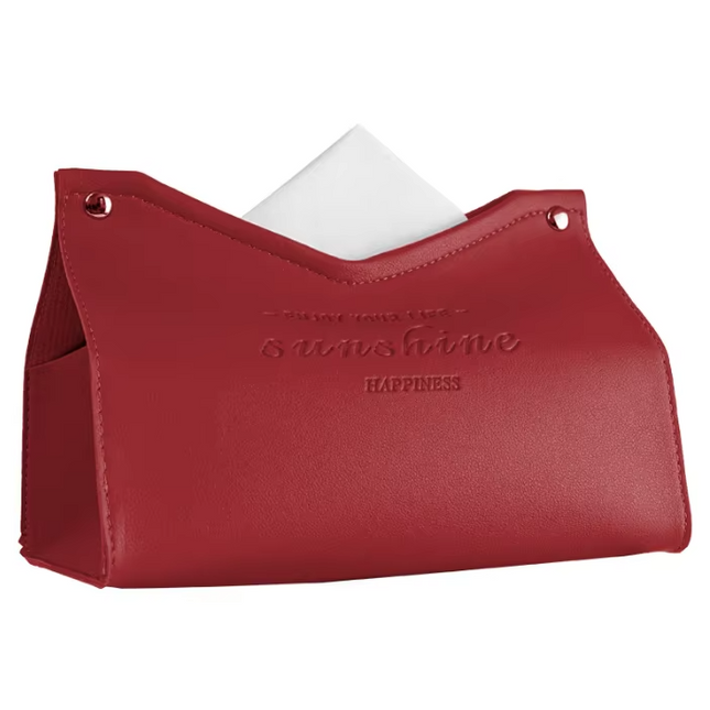 Colourful faux leather tissue box