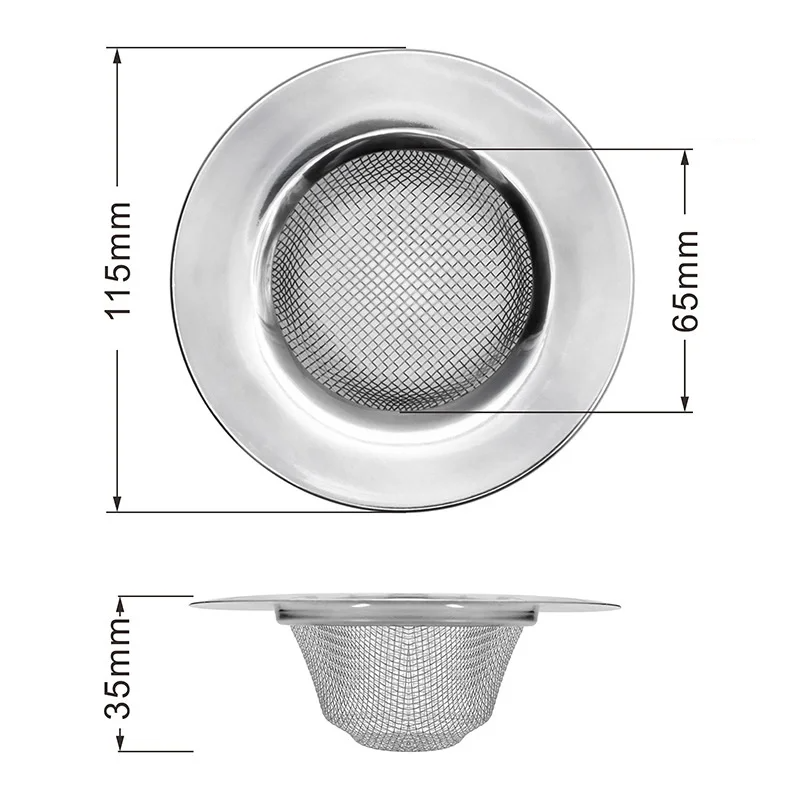 Filtro de acero inoxidable para fregadero de cocina | Antiatascos y resistente al óxidoFiltros y taponesHome & Garden > Kitchen & Dining > Kitchen Tools & Utensils > Colanders & Strainers > Colanders