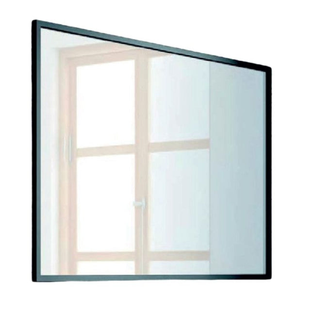 Espejo rectangular con marco negro mate para baño moderno | 1_ES