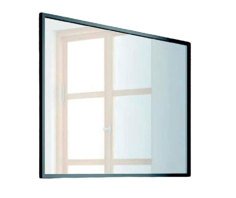 Espejo rectangular con marco negro mate para baño moderno | 1_ES