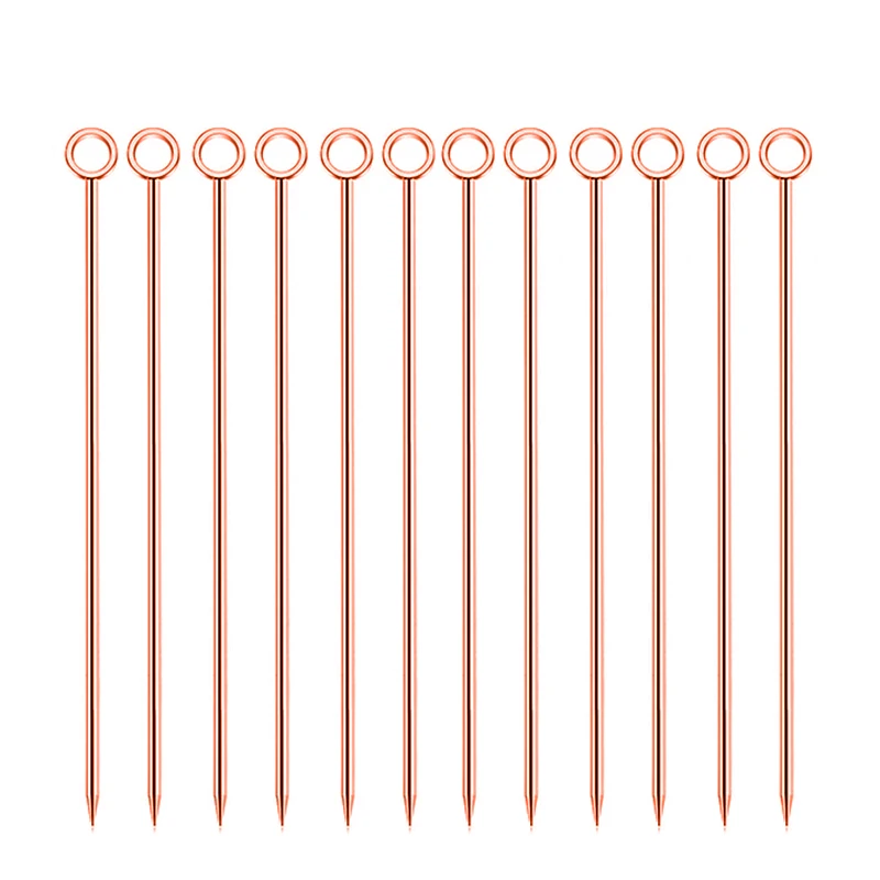 Set de 12 palillos de cóctel de acero inoxidable 11 cm · Reutilizables para aceitunas, frutas, Martini y decoración de bebidasPalillos de cóctelHome & Garden > Kitchen & Dining > Barware > Cocktail & Barware Tool Sets