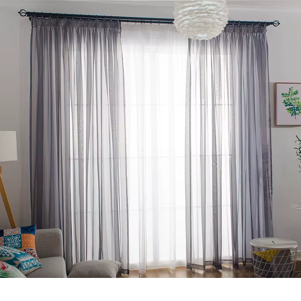 Cortinas transparente de colores solidosCortinas