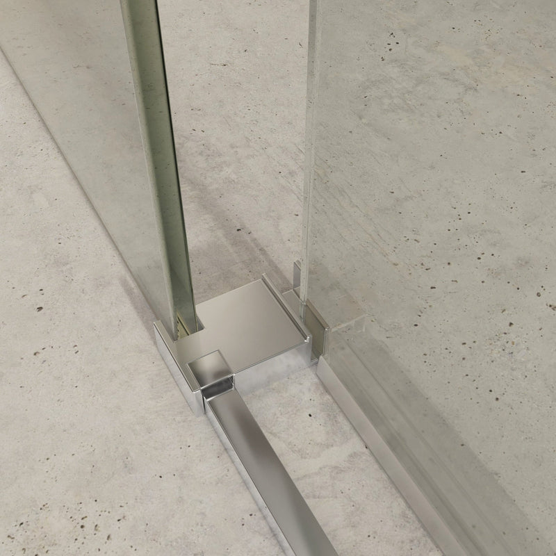 Mampara de ducha angular corredera cromo transparente | 3_BP