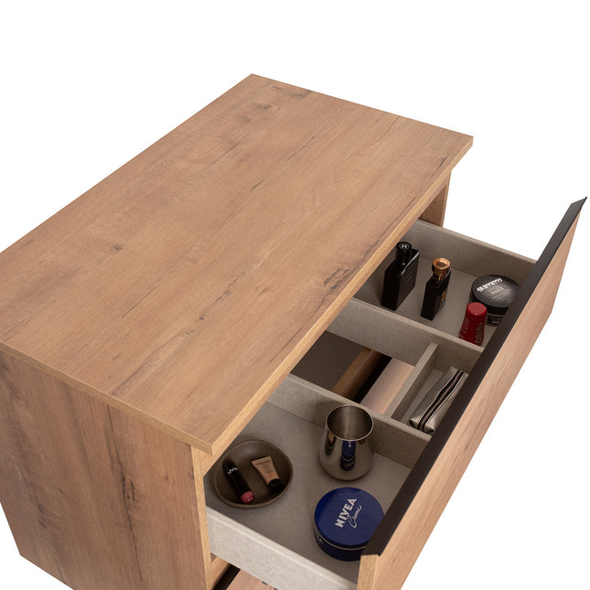 Mueble de baño suspendido Roble Ostippo con 2 cajones | 3_BP