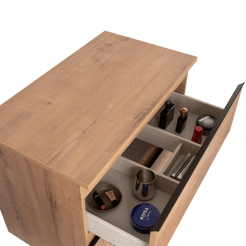 Mueble de baño suspendido Roble Ostippo con 2 cajones | 3_BP