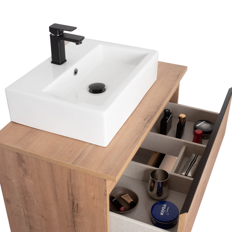 Mueble de baño con lavabo y encimera Roble Ostippo moderno | 3_BP
