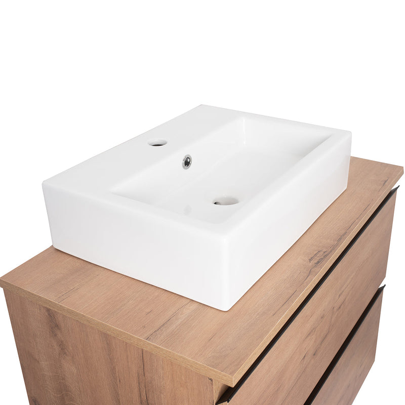 Mueble de baño con lavabo y encimera Roble Ostippo moderno | 3_BP