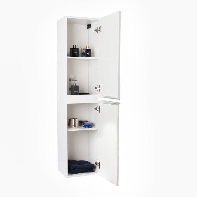 Pilar auxiliar blanco brillo para baño 35x150x31 cm | 3_BP