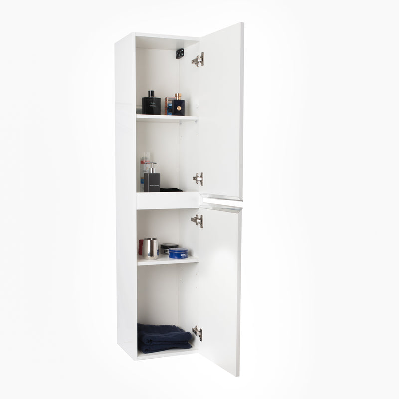 Pilar auxiliar blanco brillo para baño 35x150x31 cm | 3_BP