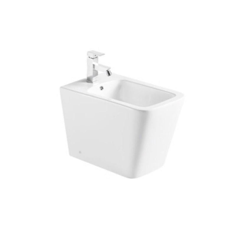 Bidé compacto blanco con rebosadero integrado para baño | 1_ES