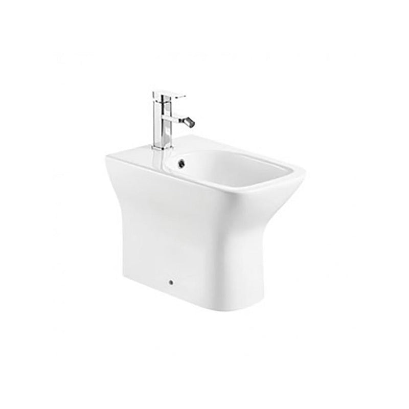 Bidé compacto de porcelana blanca con rebosadero integrado | 1_ES