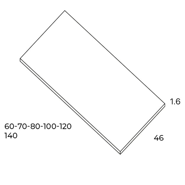 Encimera de lavabo blanco brillo para muebles de baño | 3_BP