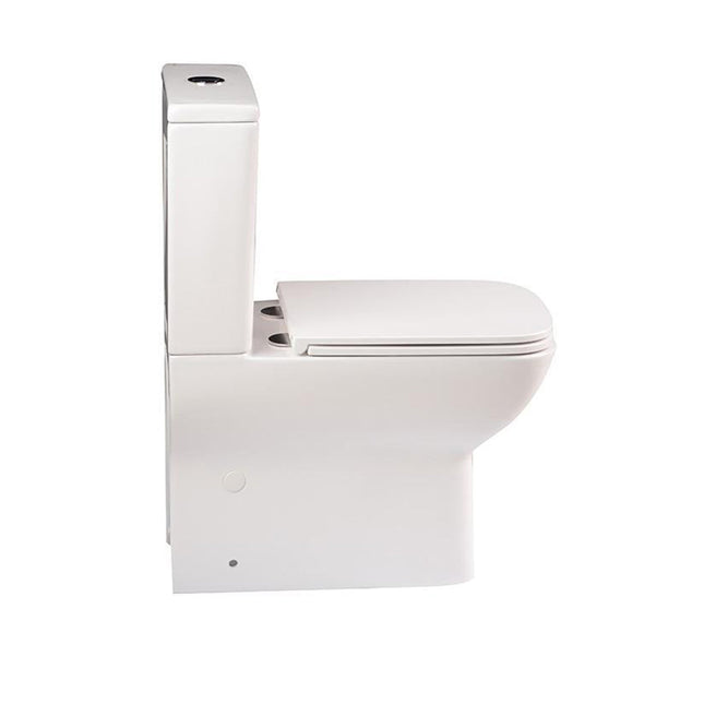 Inodoro enrasado sin borde compacto blanco con salida dual | 3_BP