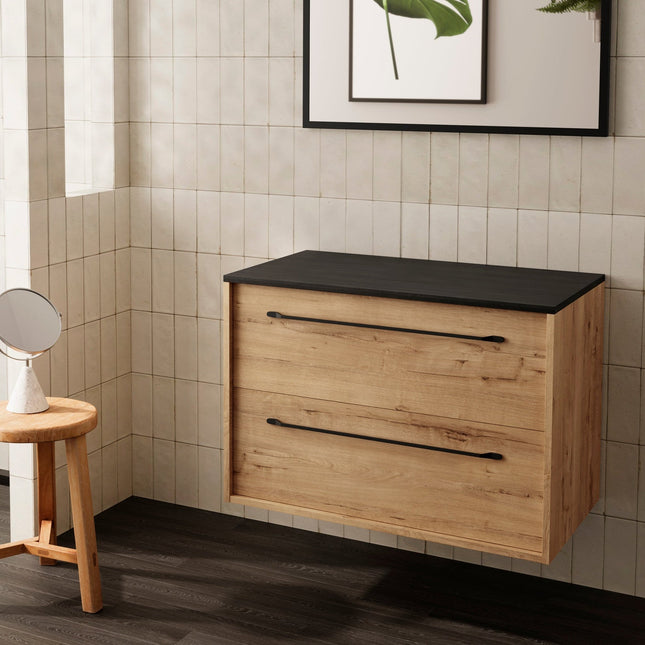 Mueble de baño sin lavabo con encimera roble ostippo ebony | 1_ES