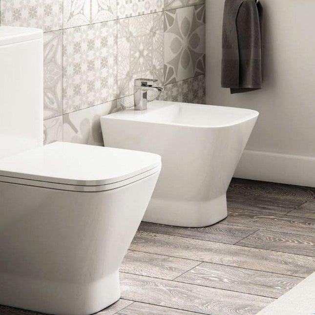 Bidé compacto enrasado de cerámica sanitaria | blanco | 3_BP