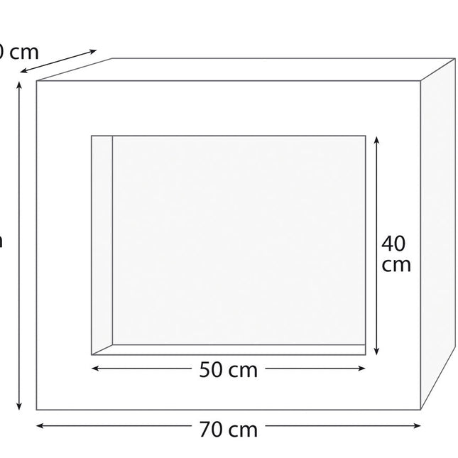 Chimenea de etanol marrón con kit de leños