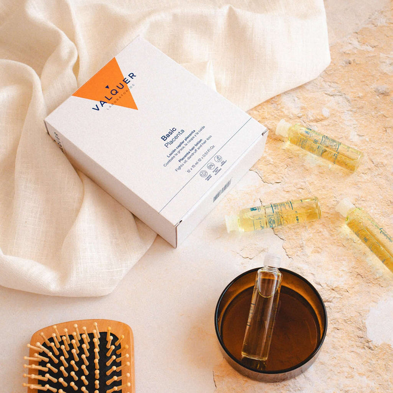 Loción capilar de placenta vegetal fortalecedora 12x15 ml