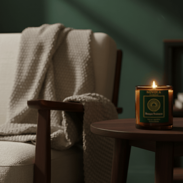 Vela reparadora de bosque profundo calma la mente en casa