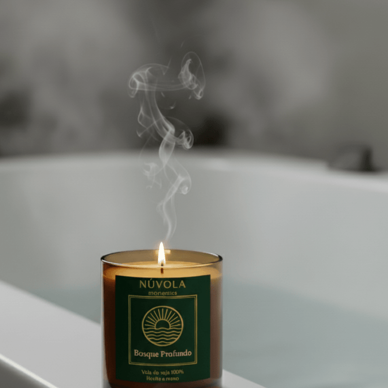 Vela reparadora de bosque profundo calma la mente en casa
