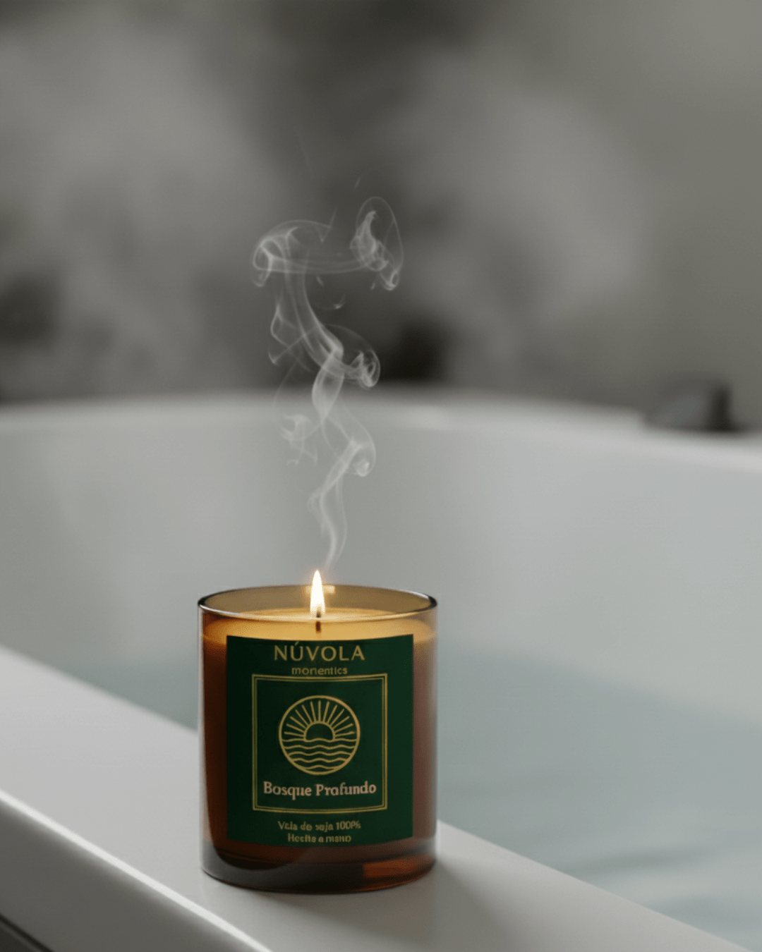 Vela reparadora de bosque profundo calma la mente en casa