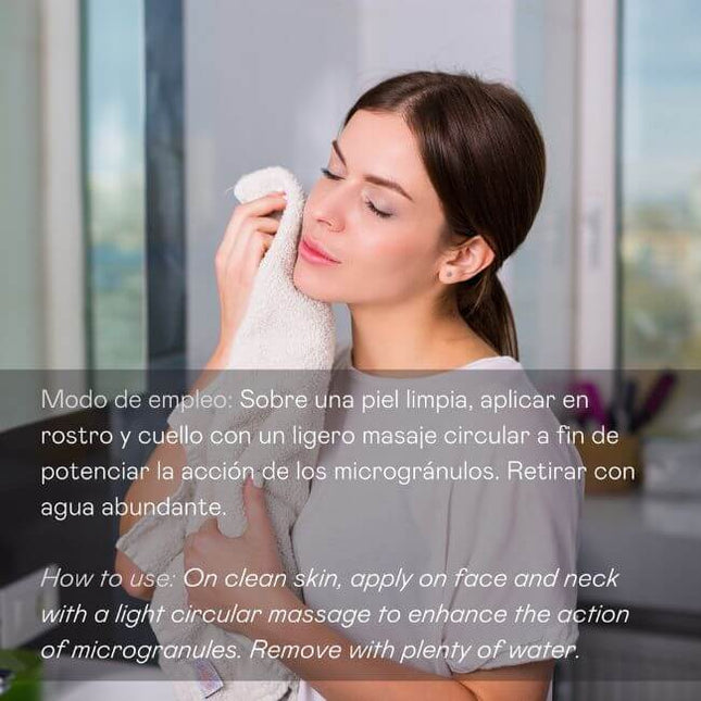 Peeling facial gel exfoliante suave con microgránulos