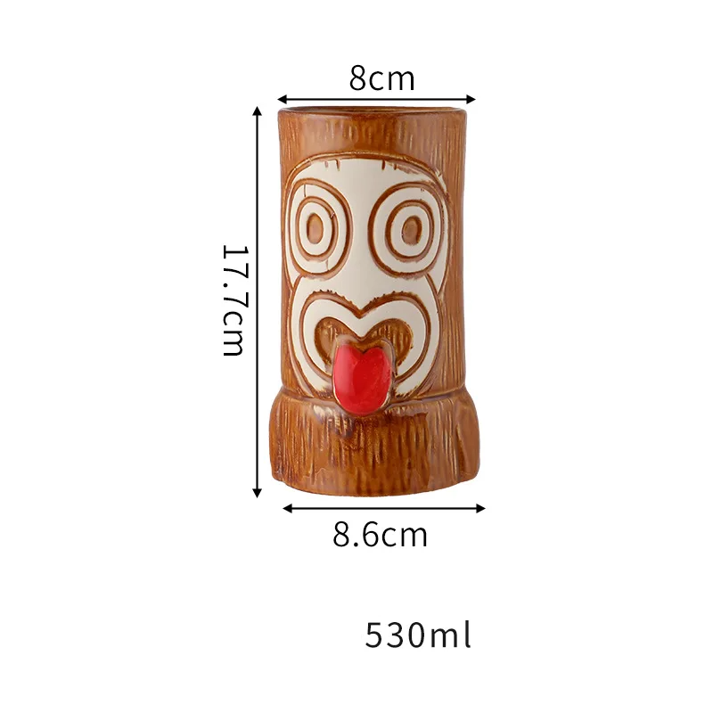 Vaso tiki de cerámica 330-610 ml | Diseño creativo, gran capacidad, ideal para cóctelesVasosHome & Garden > Kitchen & Dining > Tableware > Drinkware > Tumblers